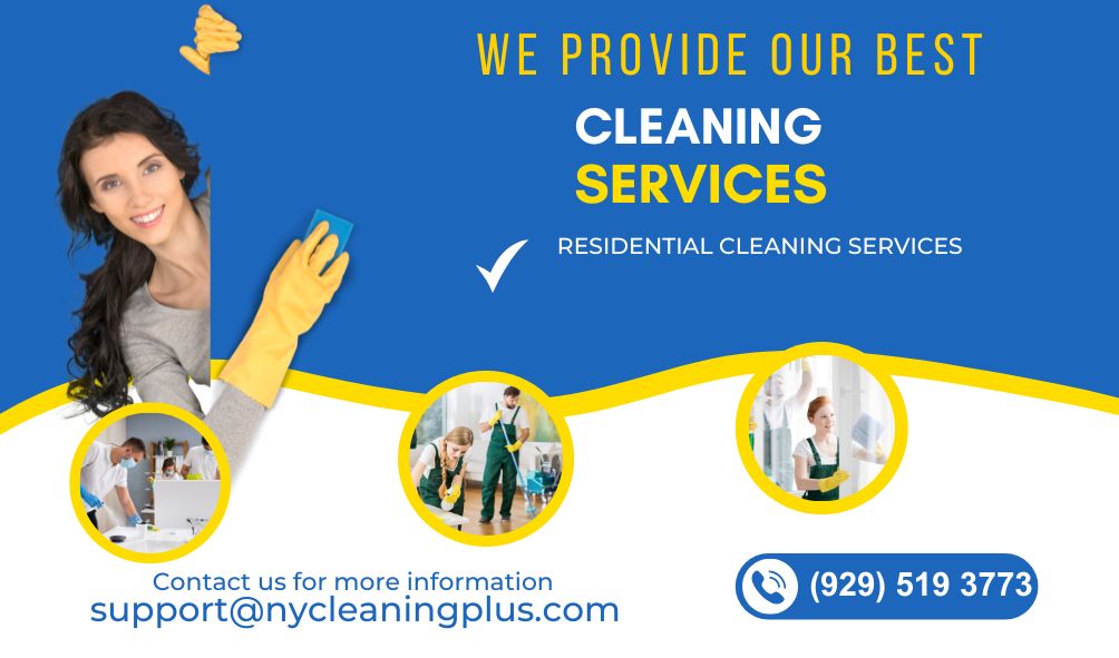 Blue Pink Happy Cleaning Business Card